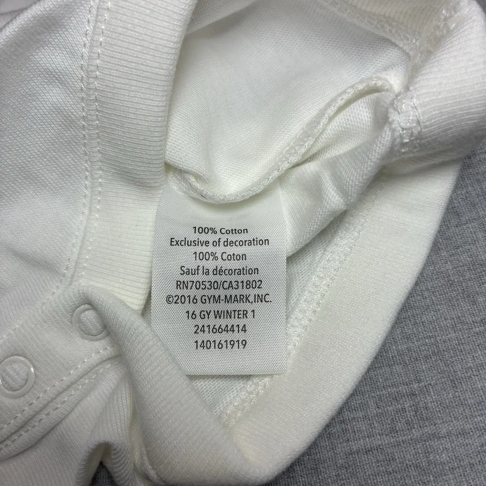 Gymboree Baby Fire Truck Mouse White Bodysuit 18-24 Month Door Opens Embroidered